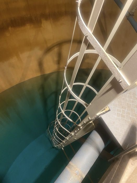 Projet échelle ACS : accès sécurisé réservoir eau potable Réalisation échelle PRV accès réservoir eau potable client