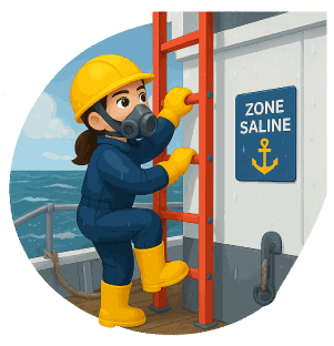 Échelle PRV maritime : résistance eau salée corrosion marine Échelle composite résistante eau salée environnement maritime