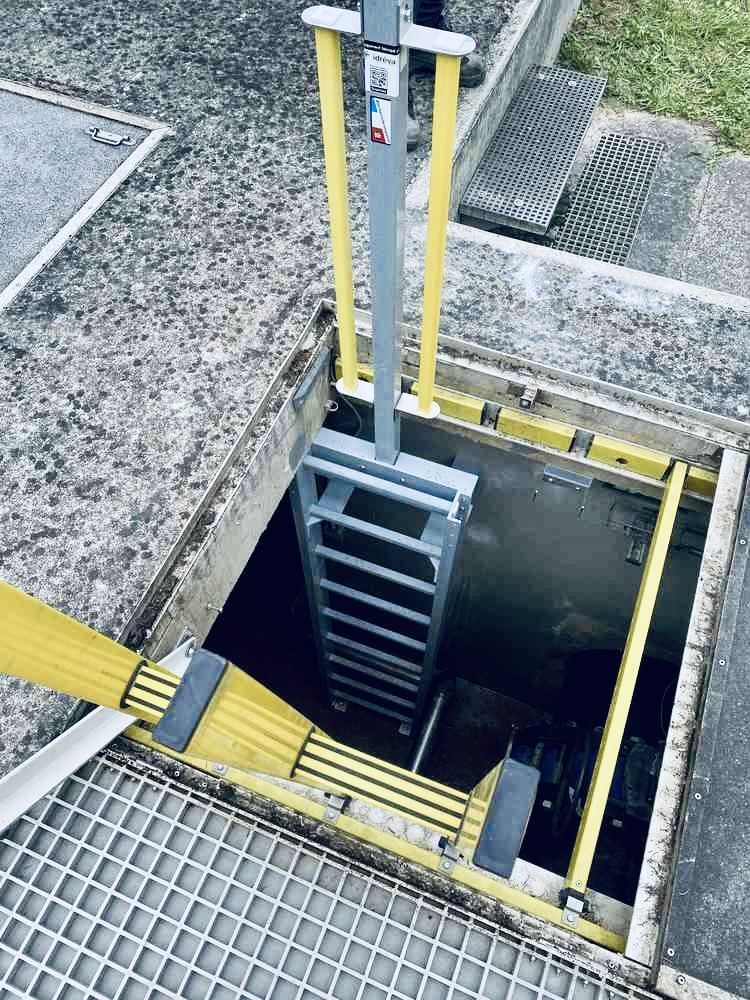 Échelle verticale Idréva sur château d'eau