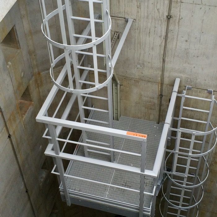 Échelle PRV énergie accès tambours filtrants centrale traitement