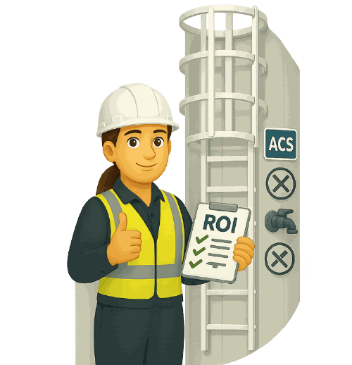 Collectivités échelles ACS réservoirs - ROI démontré maintenance zéro