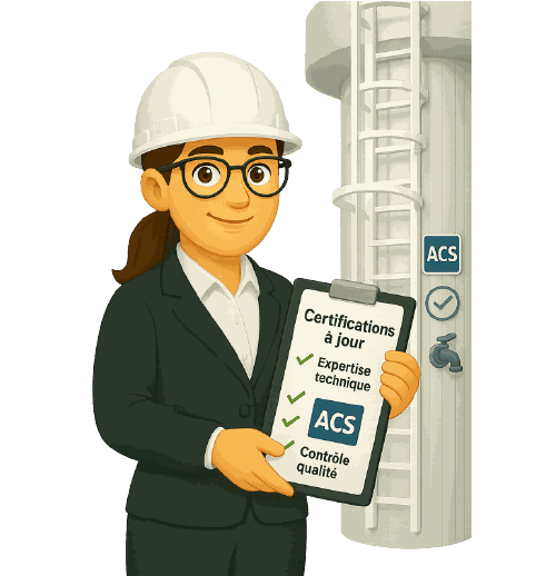 Bureau contrôle échelles ACS certifications - expertise technique qualité