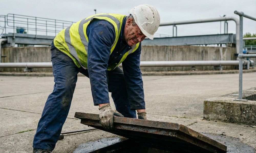 Trappe acier lourde nécessitant un engin de levage