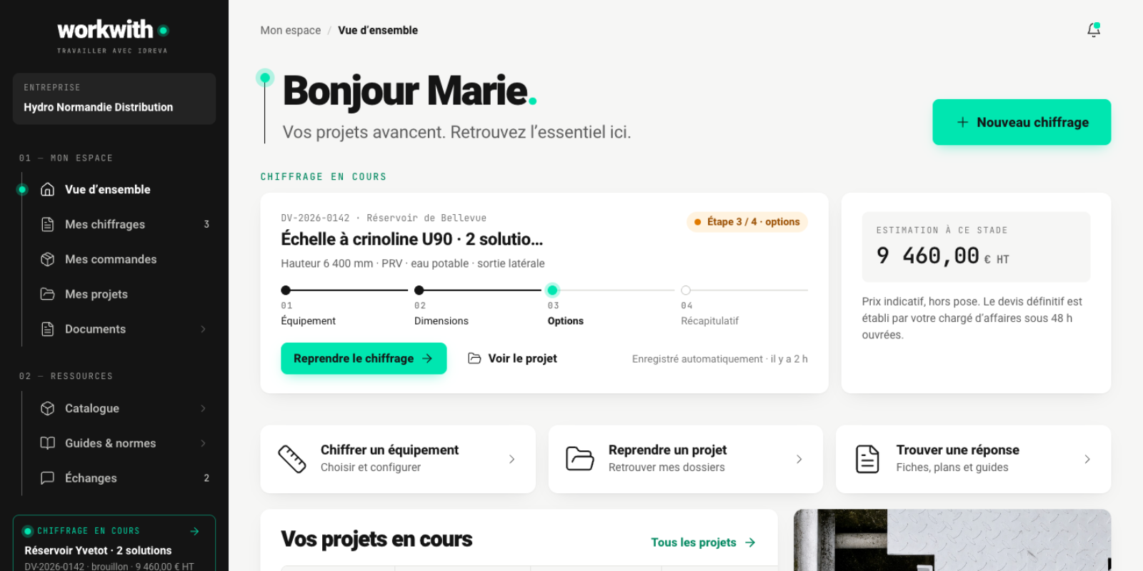 workwith. V3 · Mon espace