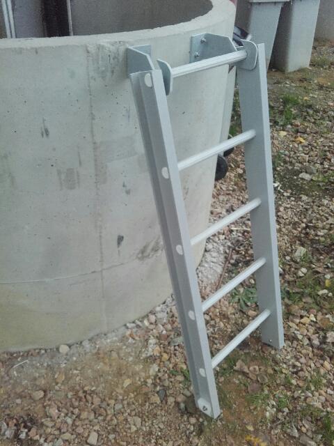 Kit crochet + équerre fixation dernier échelon - PRV + Inox 316L