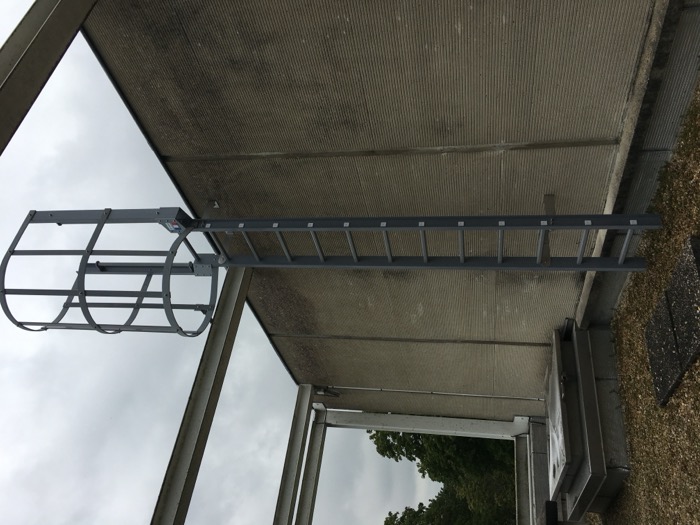 Échelle crinoline PRV U90 grise - Hauteur à Monter: [3140➡3889]