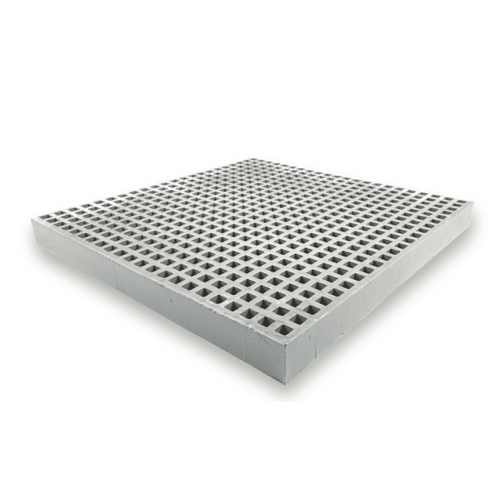 Caillebotis PRV ISO - 19x19mm - 38mm - 3000x1000mm - Concave - RAL 7035 Gris