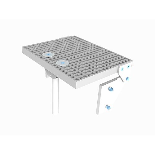 Palier escamotable composite pour échelle à crinoline