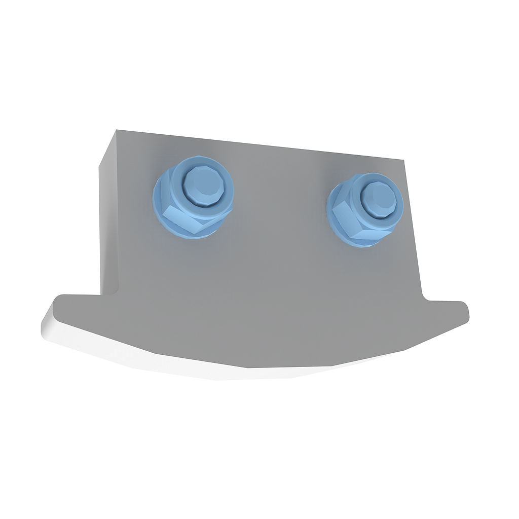 Kit 2 patins Delrin pour échelle inclinée - Blanc