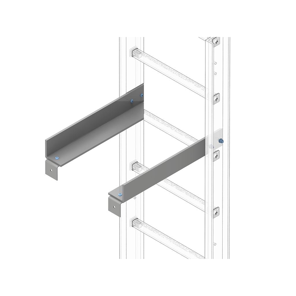 Kit 2 équerres PRV orientables sur-longueur - Grises
