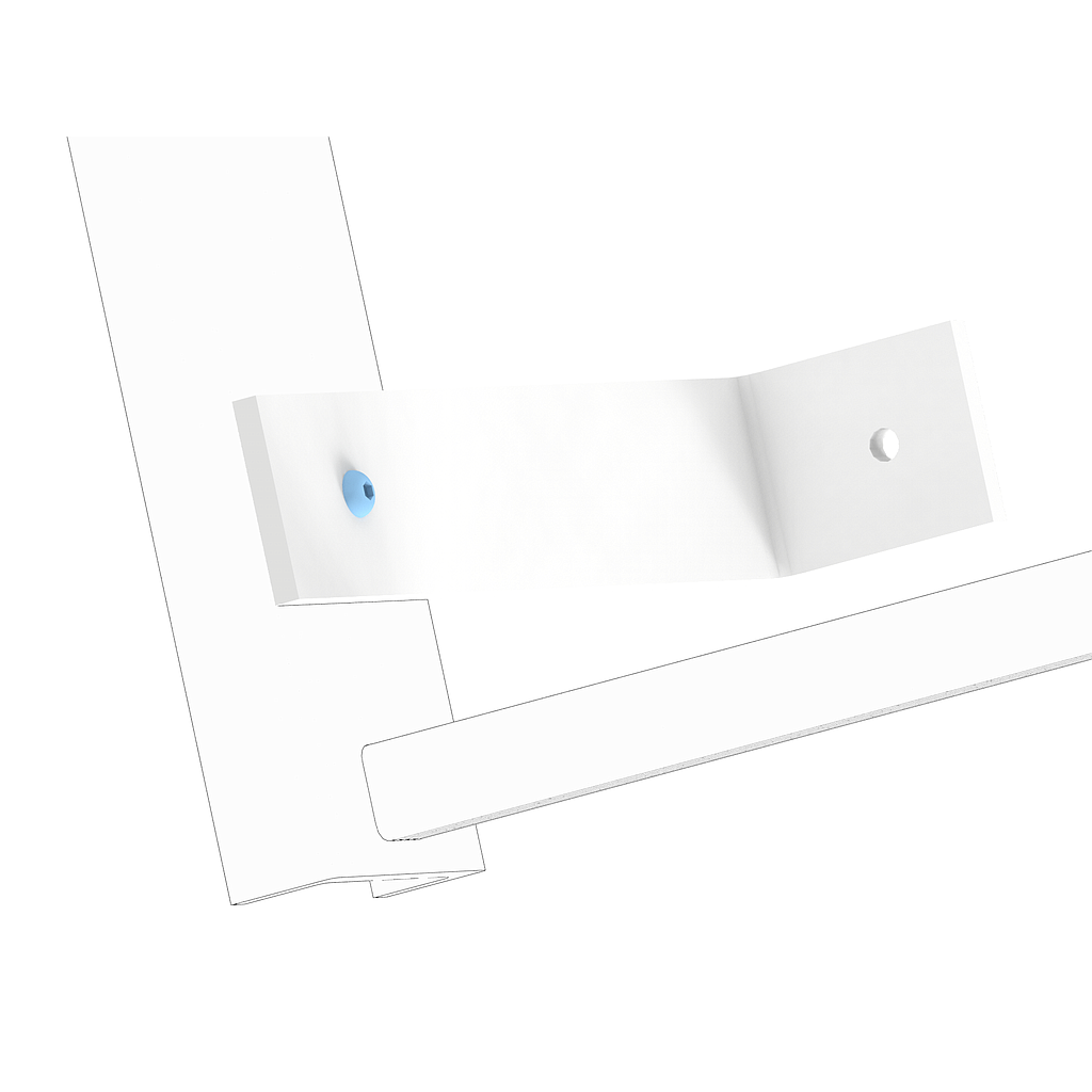 Kit 2 équerres PRV L inégales 290x60 ép.8 - Blanche