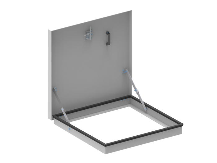 Trappe PRV T1-Lanterneau 800x800 - 250 kg/m² - ouverture par dessous
