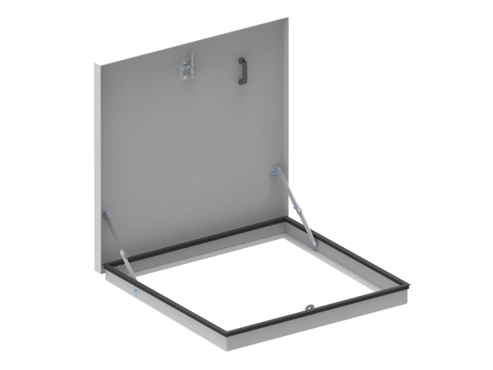 Trappe PRV T1-Lanterneau 1000x1000 - 250 kg/m² - ouverture par dessous