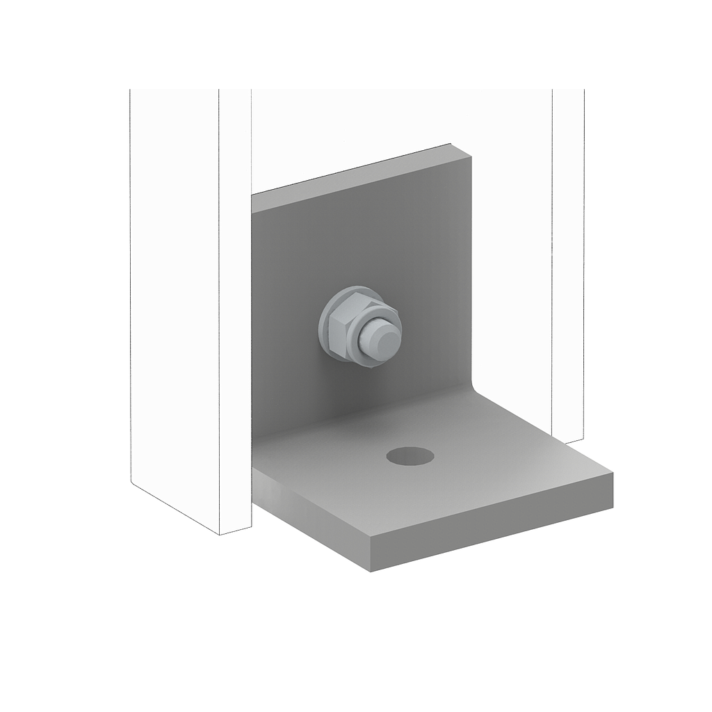 Kit 2 équerres PRV L 60x60 ép.8 - Grise