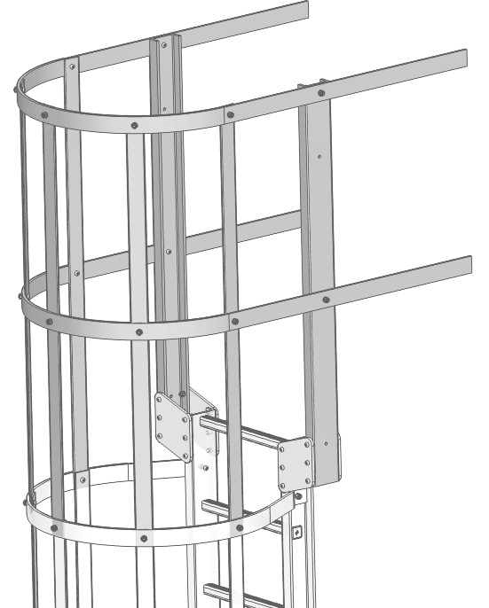 Sortie évasée U90 PRV  - 1100 - avec crinoline - Grise