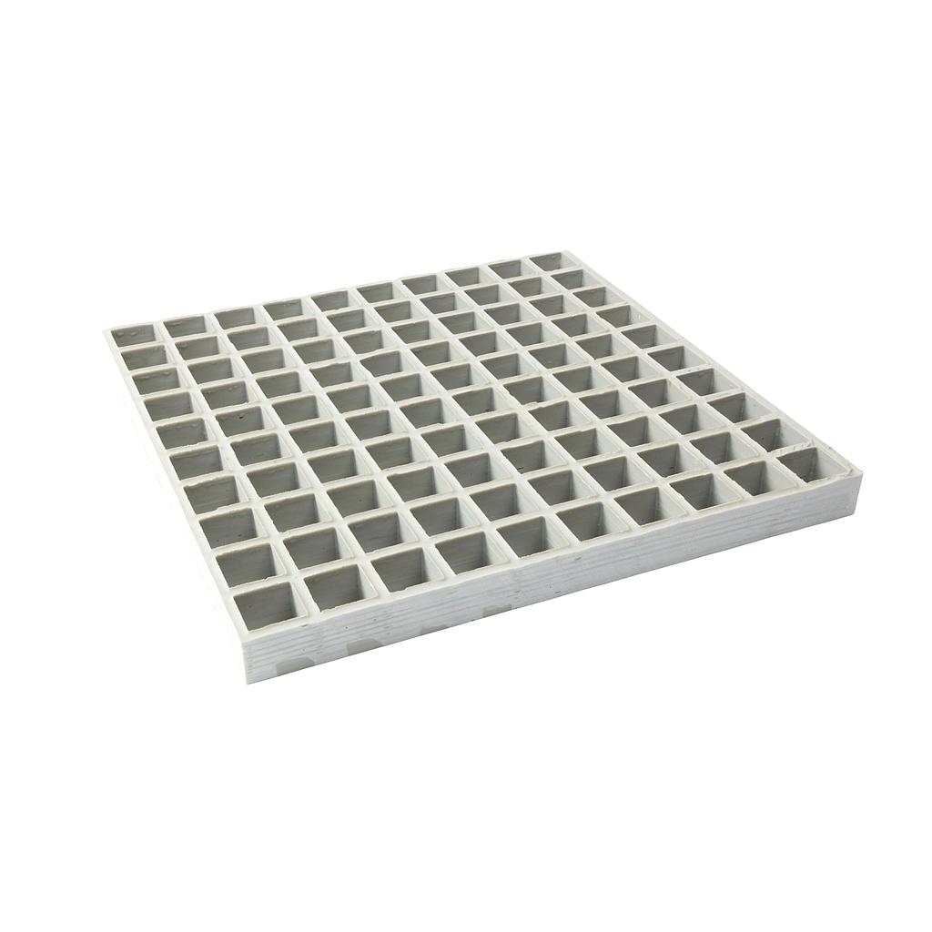 Caillebotis PRV ISO - 38x38mm - 30mm - 2000x1000mm - Concave - RAL 7035 Gris