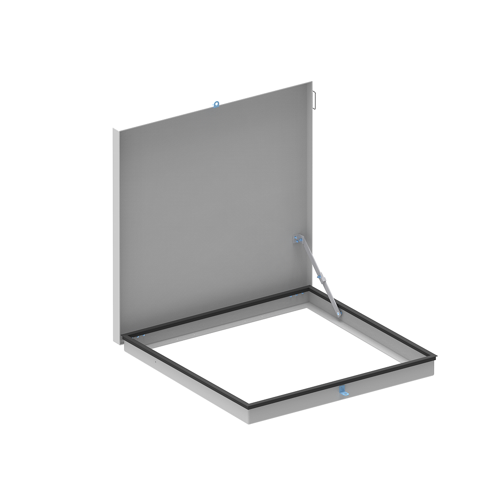 Trappe PRV T1-Std 1000x1000 - 250 kg/m² - R13 gris