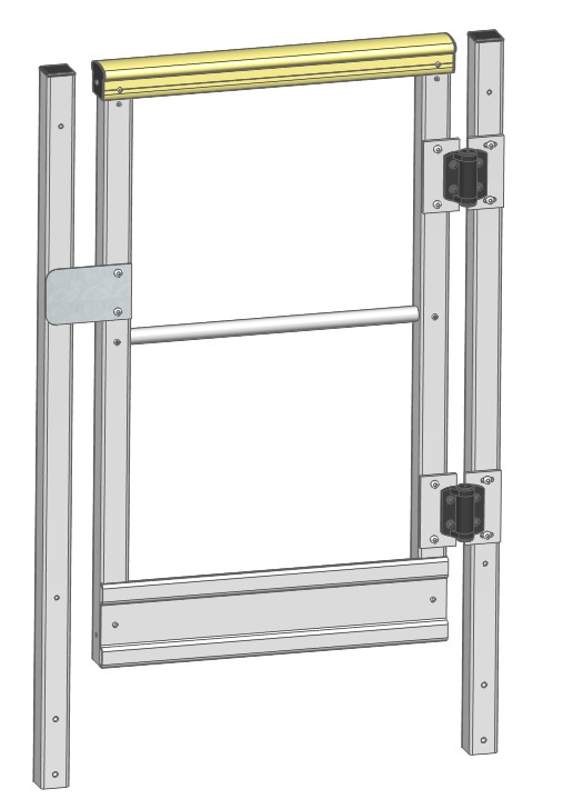 Portillon PRV - Passage 725 mm - RAL Gris 7047 - En Applique