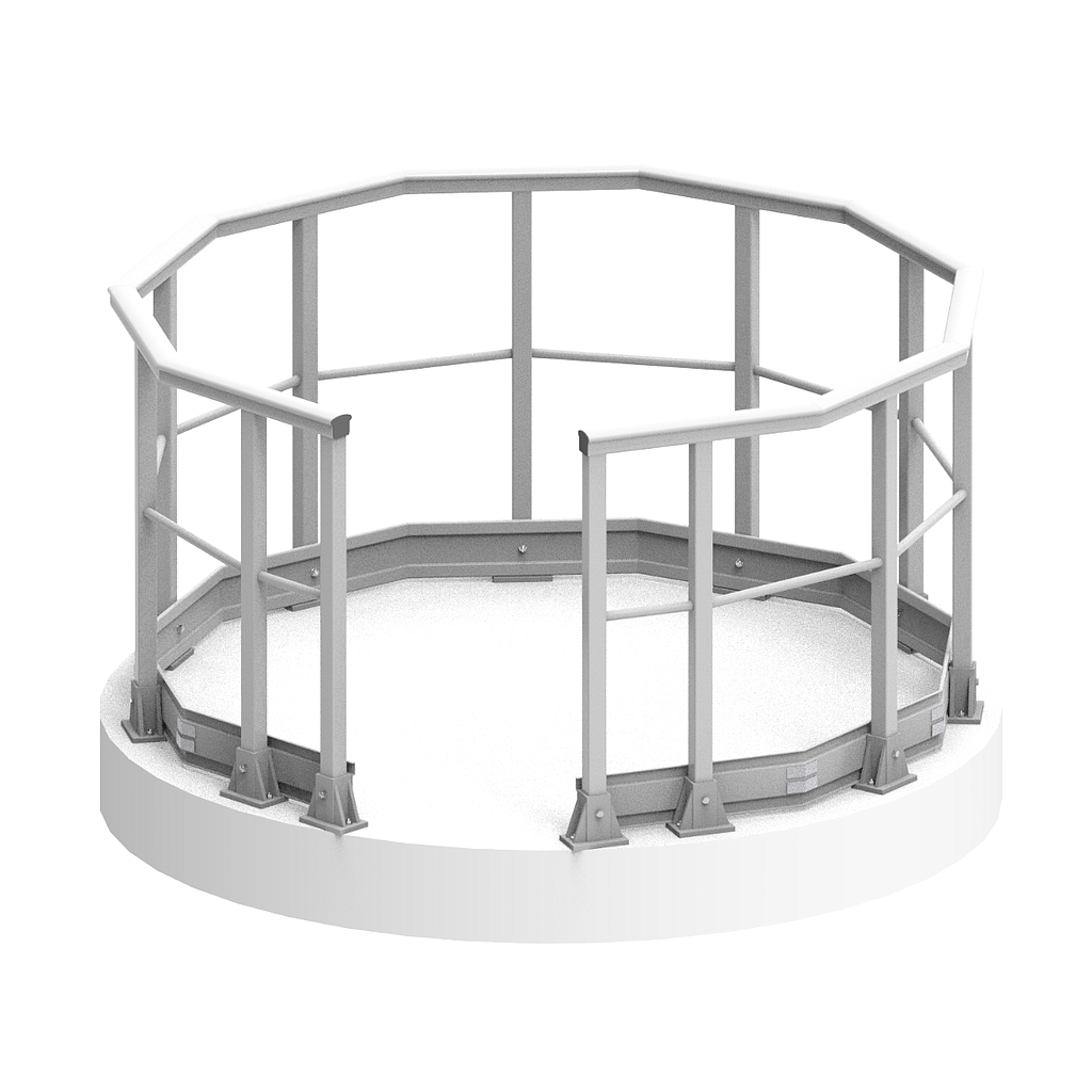 Garde-corps Circulaire - Sur Embase - Sur Mesure