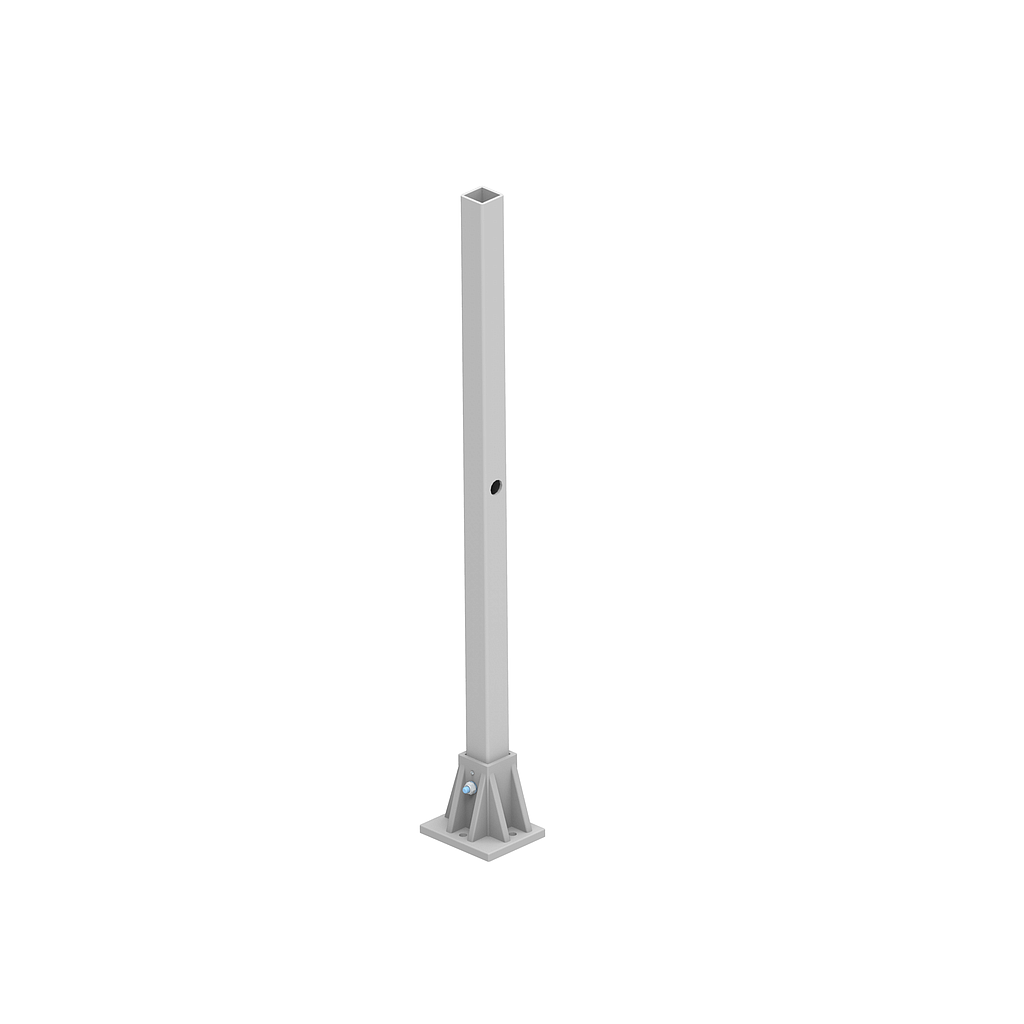 Poteau garde-corps PRV borgne 50x50 H.1100 - sur embase