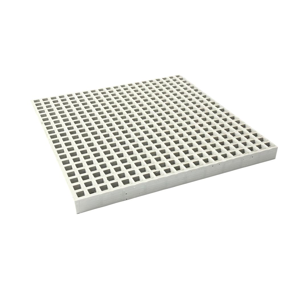 Caillebotis PRV ISO - 19x19mm - 30mm - 3000x1200mm - Concave - RAL 7035 Gris