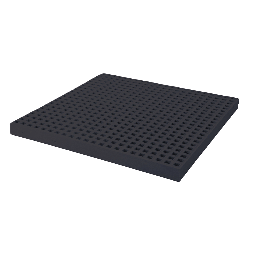 Caillebotis Carbon PRV ISO - 19x19mm - 30mm - 2000x1000mm - Concave - Black