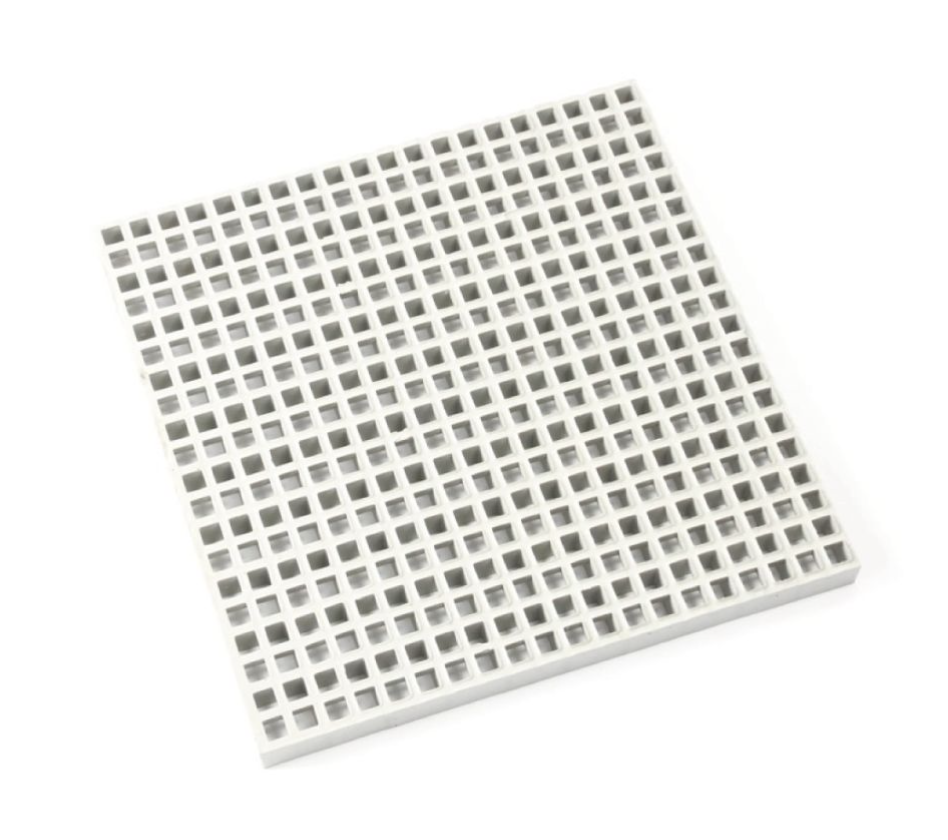 Caillebotis PRV ORTHO - 19x19mm - 30mm - 2000x1000mm - Concave - RAL 7035 Gris