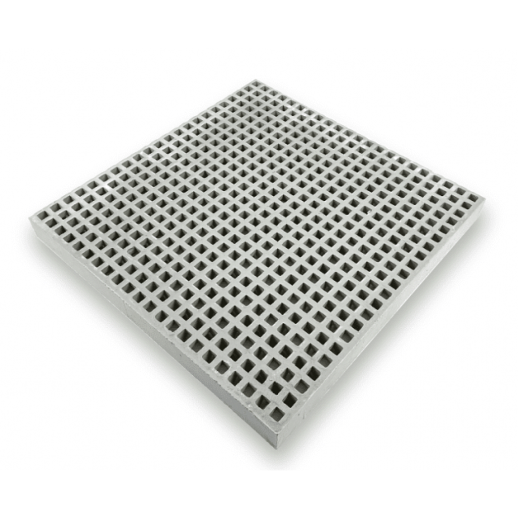 Caillebotis PRV ISO - 19x19mm - 38mm - 2000x1000mm - Concave - RAL 7040 Gris