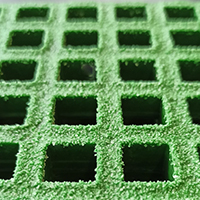 Caillebotis PRV ISO - 19x19mm - 30mm - 2000x1000mm - Concave - RAL 6010 Vert