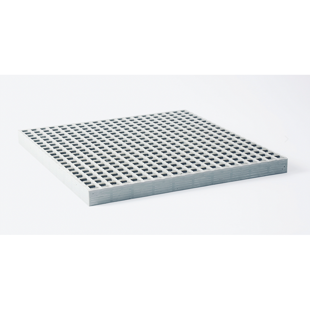 Caillebotis PRV ISO BFL-S1🔥- 19x19mm - 30mm - 2000x1000mm - Concave - RAL 7035 Gris