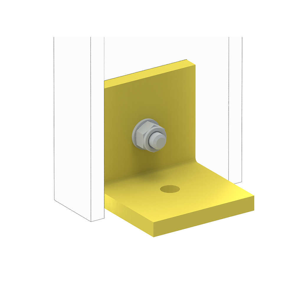 Kit 2 équerres PRV L 60x60 ép.8 - Jaune