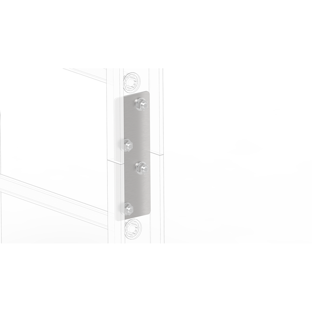 Kit 2 éclisses Inox 316L 210x72 ép.3