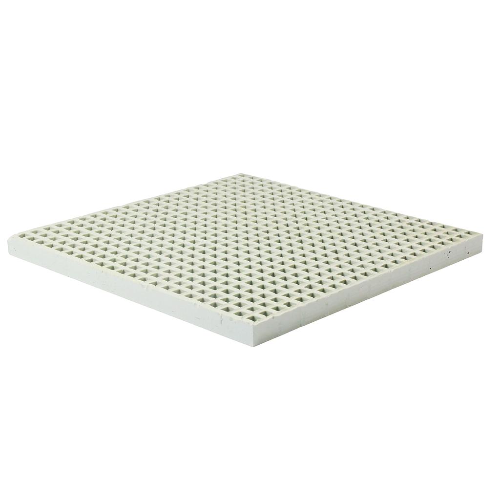 Caillebotis PRV ISO - 19x19mm - 25mm - 2000x1000mm - Concave - RAL 7035 Gris