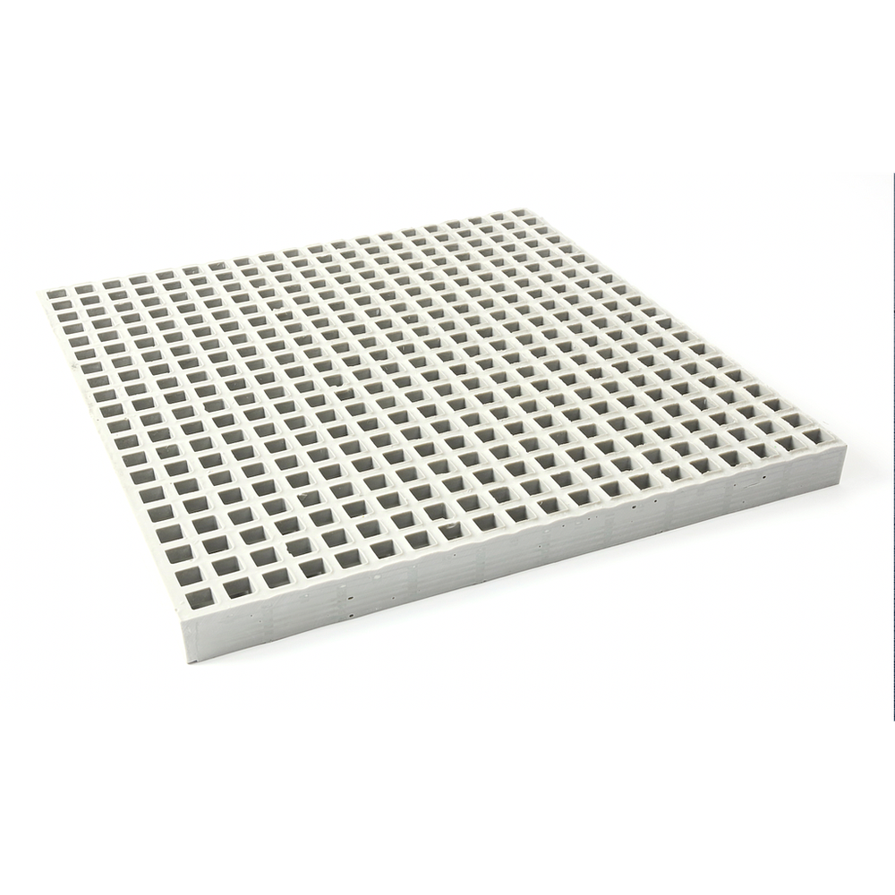 Caillebotis PRV ISO - 19x19mm - 30mm - 2000x1000mm - Concave - RAL 7040 Gris