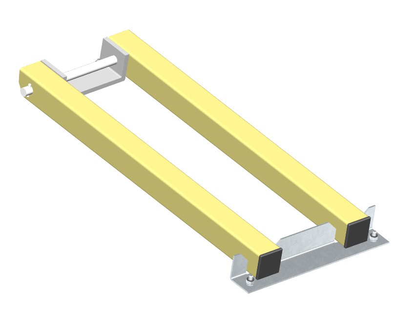 Barreaudage anti-chute PRV jaune pour trappe T1-Std 600x600