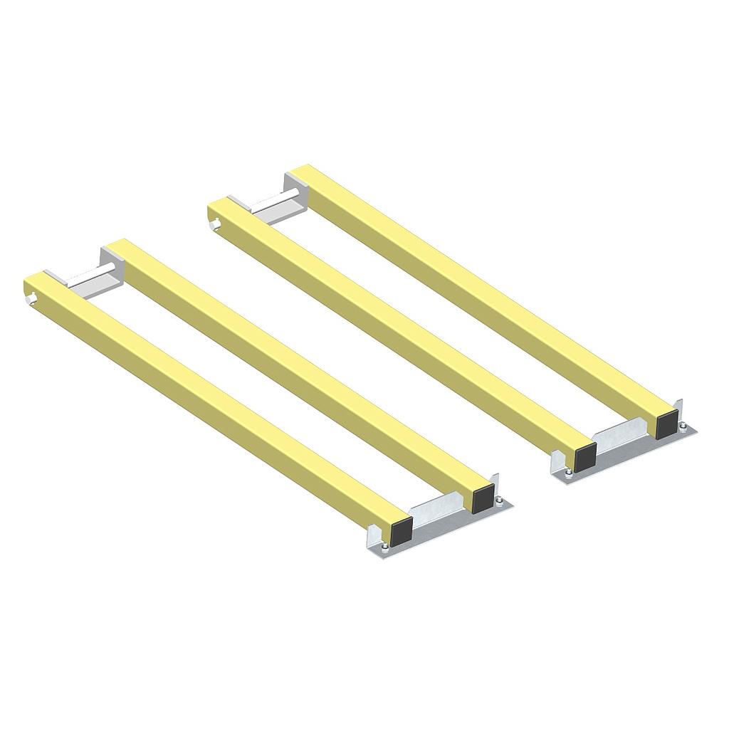 Barreaudage anti-chute PRV jaune pour trappe T1-Std 1000x1000