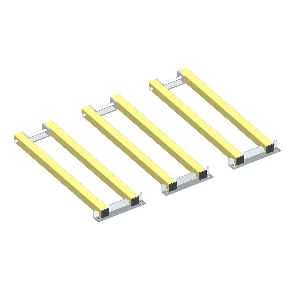 Barreaudage anti-chute PRV jaune pour trappe T1-Std 1500x800