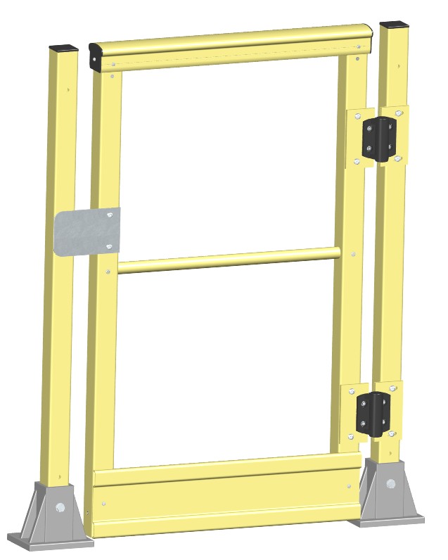 Portillon PRV H.1100 passage 725 jaune RAL 1018 - sur embase