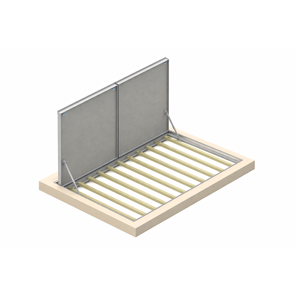 Trappe T2 encastrée - 2 Vantaux Parallèle