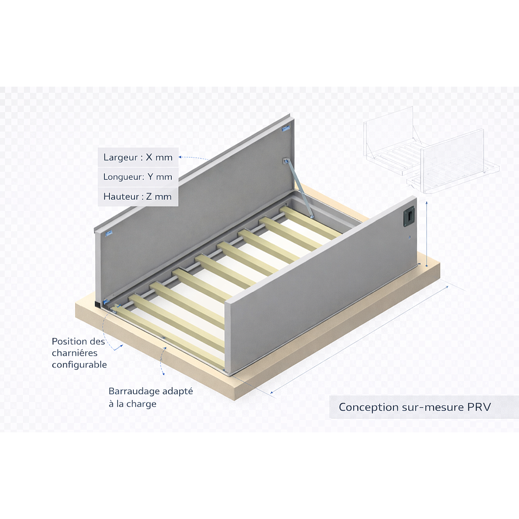 Trappe T2 encastrée - Spécifique