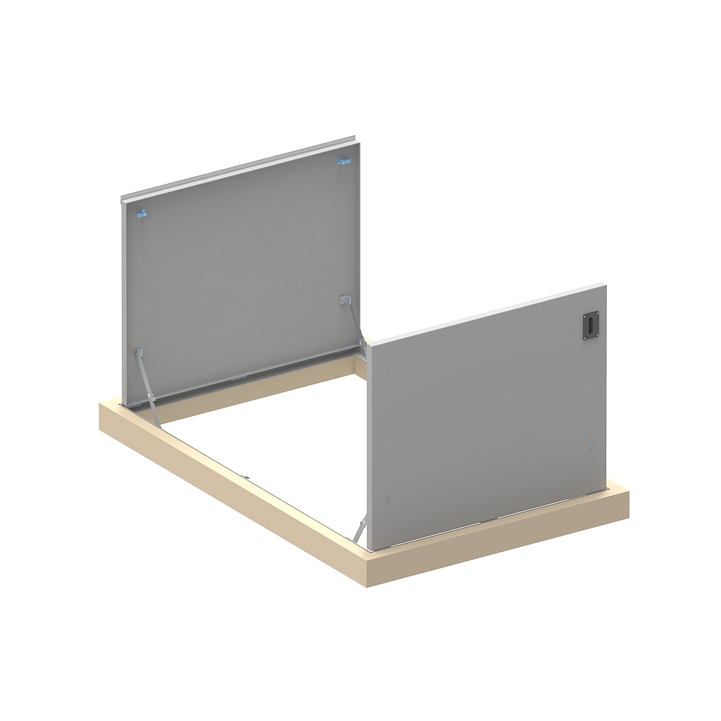 Trappe T3 encastrée - 2 Vantaux Face à Face