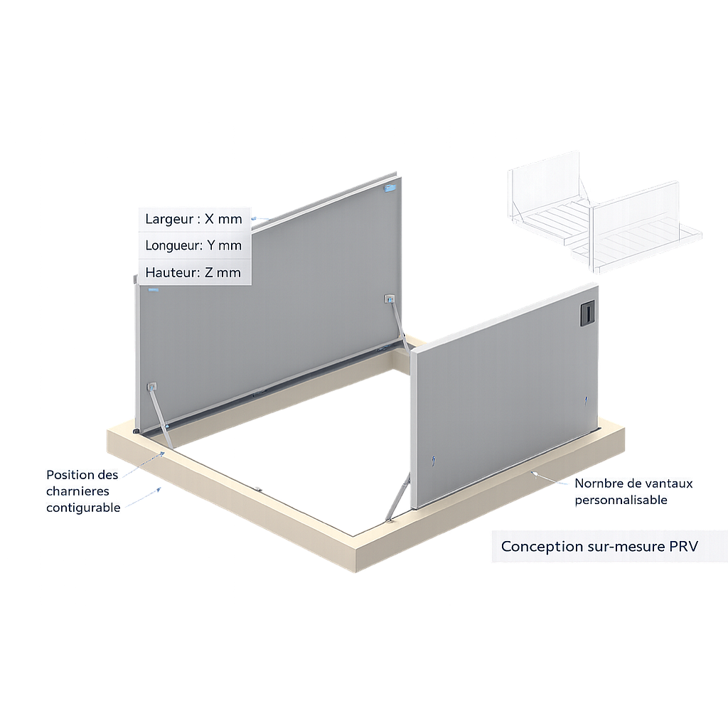 Trappe T3 encastrée - Spécifique