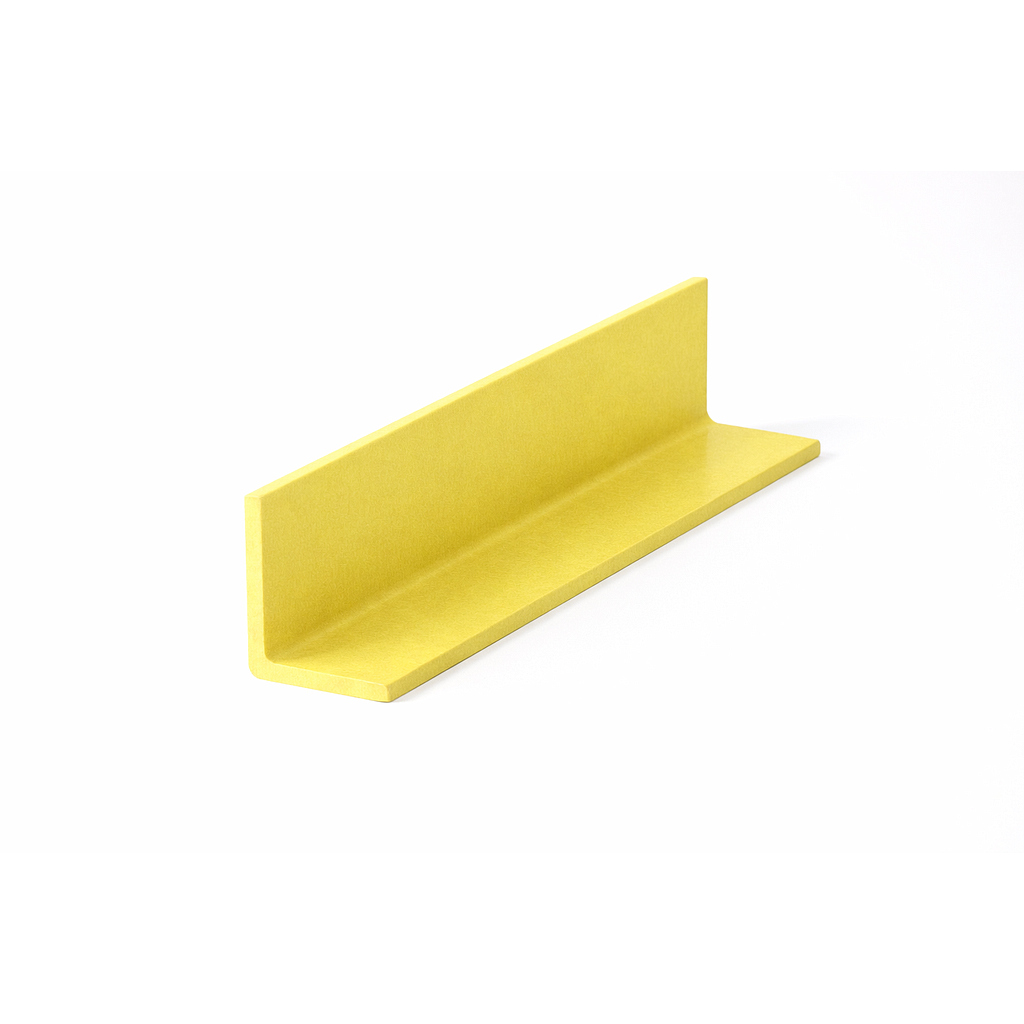 Cornière PRV - 80x80x8mm - RAL 1018 Jaune - 4000mm