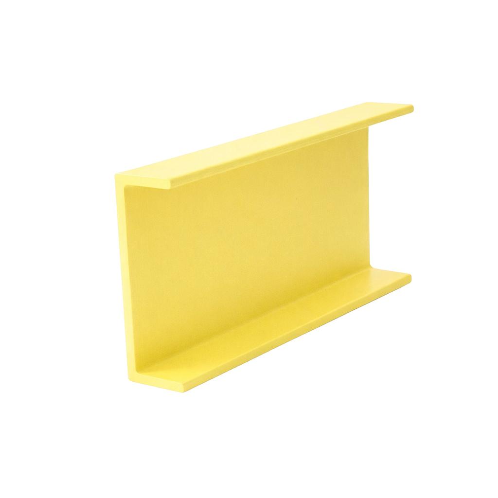 Profilé U200 PRV - 200x60x10mm - RAL 1018 Jaune - 6000mm